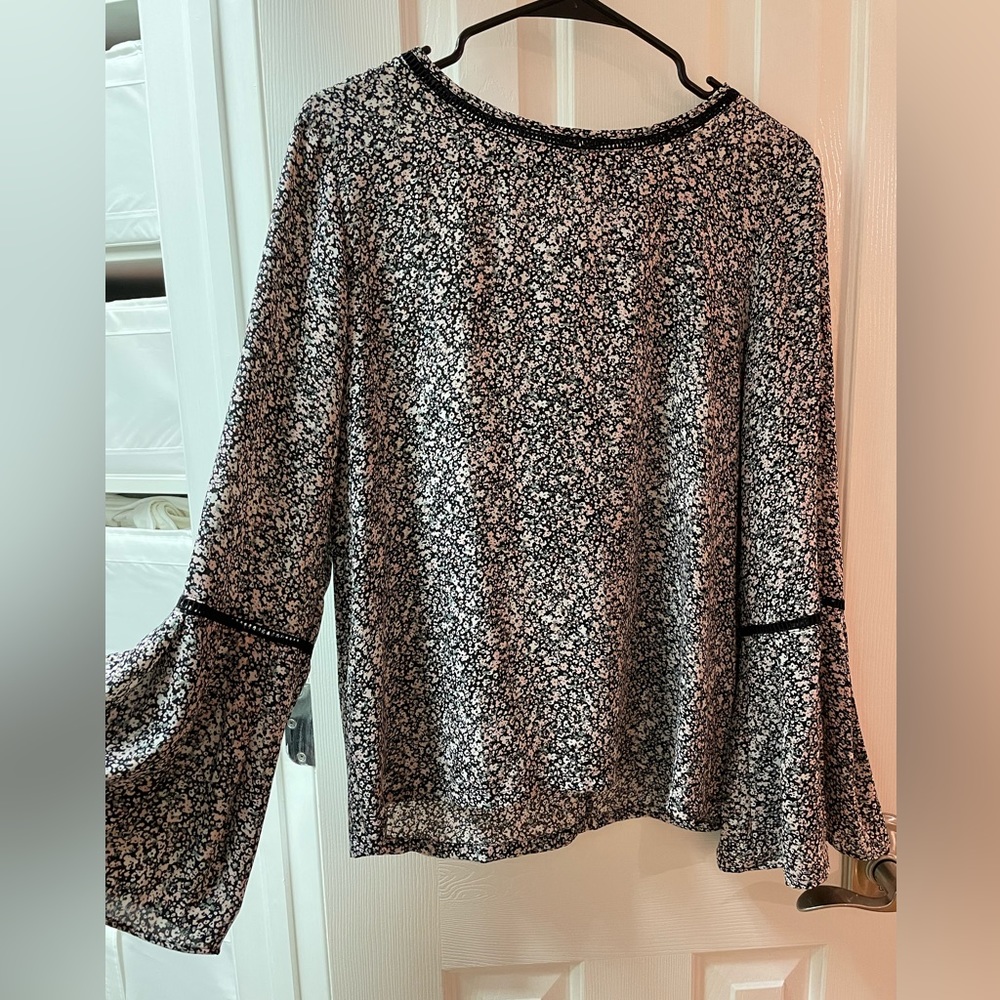 Black Floral Loft Blouse